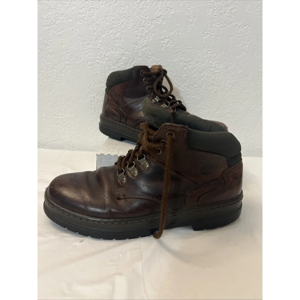 Timberland‎ Brown Leather Lace Up Hiking Trail Ankle Boots Size 9.5M 60066 1522